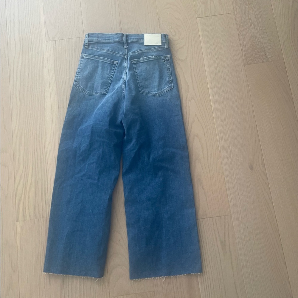 Rag & Bone Epic Andi High Rise Ankle Wide Jeans in Scout Size 28 Cropped Stretch - Picture 16 of 16